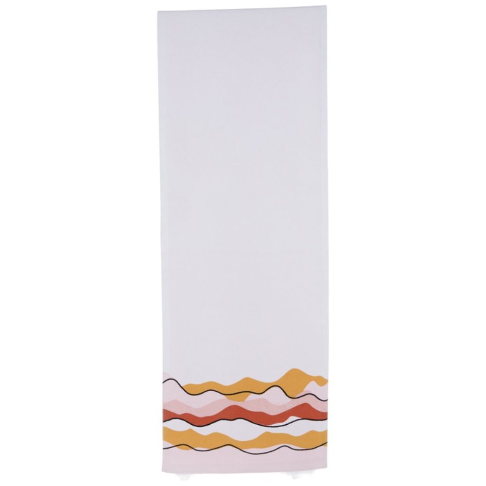 TSS Pink & Mustard Wavy Lines Table Runner
